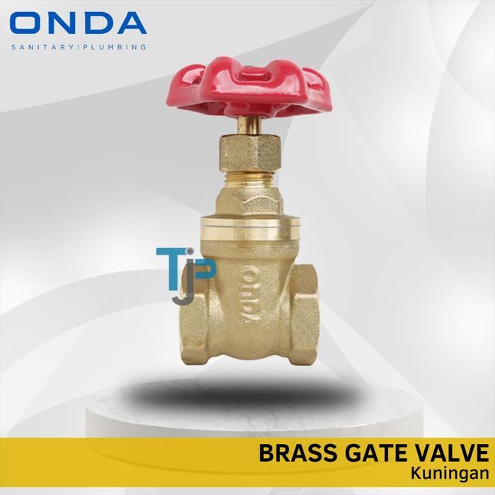STOP KRAN / GATE VALVE KUNINGAN 1/2" ONDA Default