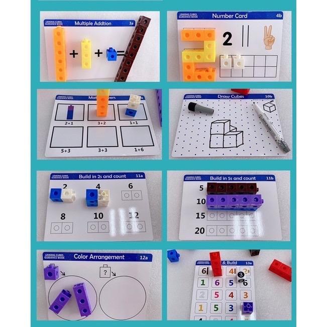 Math Link Cube Learning Set Mainan Edukasi Anak Original