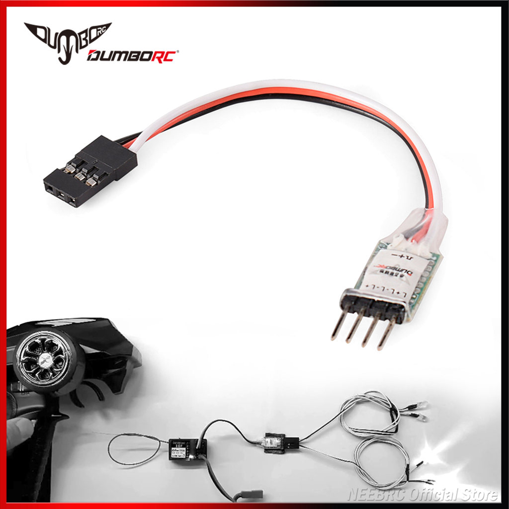 Dumborc 3Ch Led Lamp Controller Module Light Switch Panel System Turn On/Off Jr Plug For Rc Car