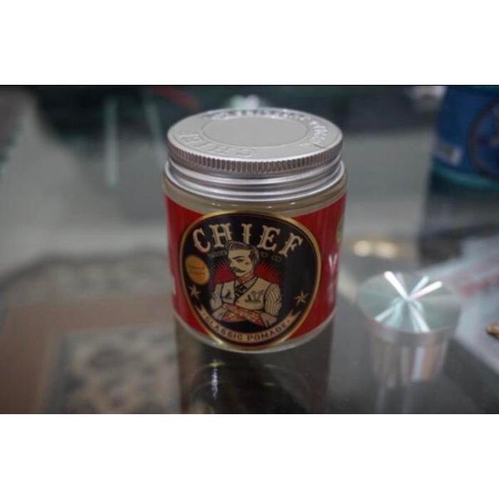 jb87- Chief Pomade Red Solid Hold 4Oz Waxbased Oilbased