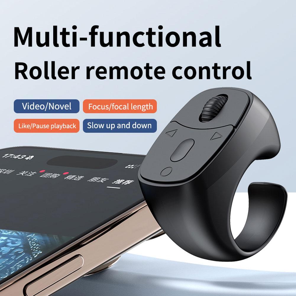 Scrolling Ring Wireless Finger Shutter Remote Control Page TurnerMobile Phone Controller