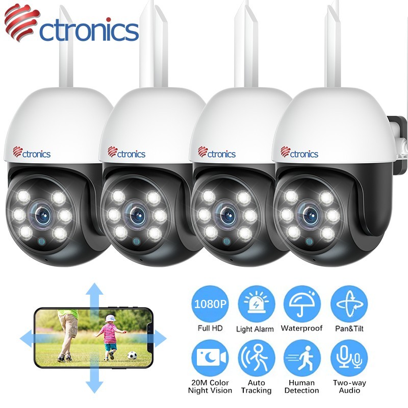 Ctronics 4x Human Detection Wifi Camera Auto Tracking Pan Tilt