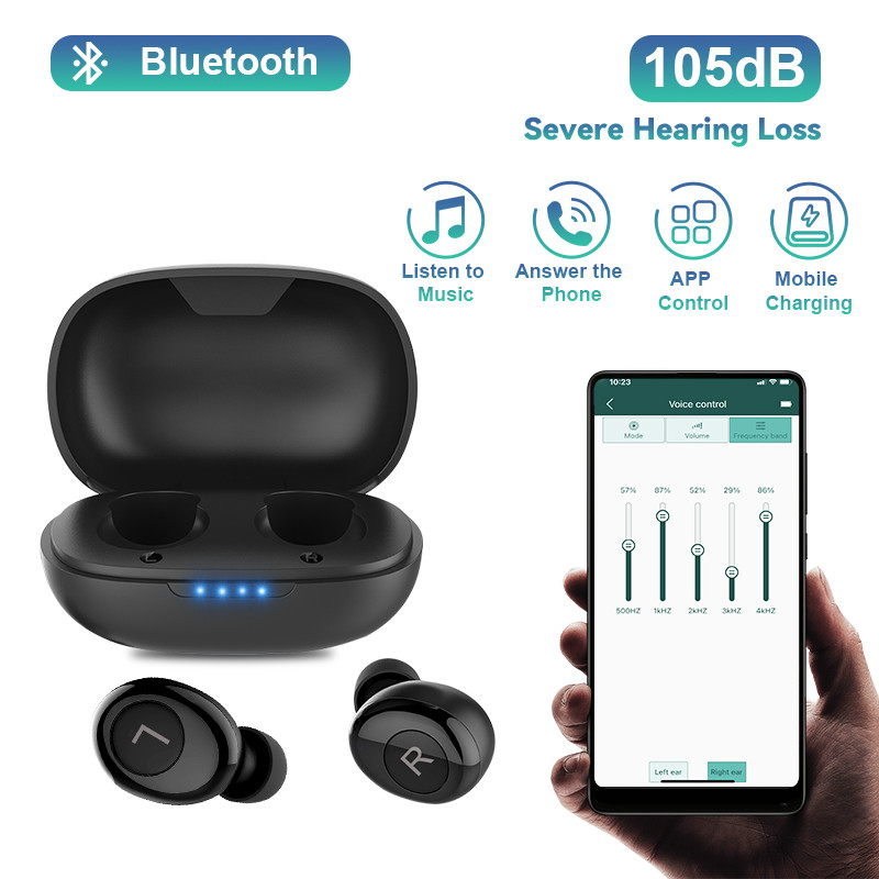 Rechargeable Hearing Aid Digital Hearing Aids Bluetooth Wireless