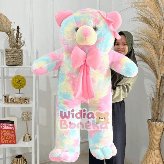 BONEKA TEDDY BEAR JUMBO RAINBOW 90CM