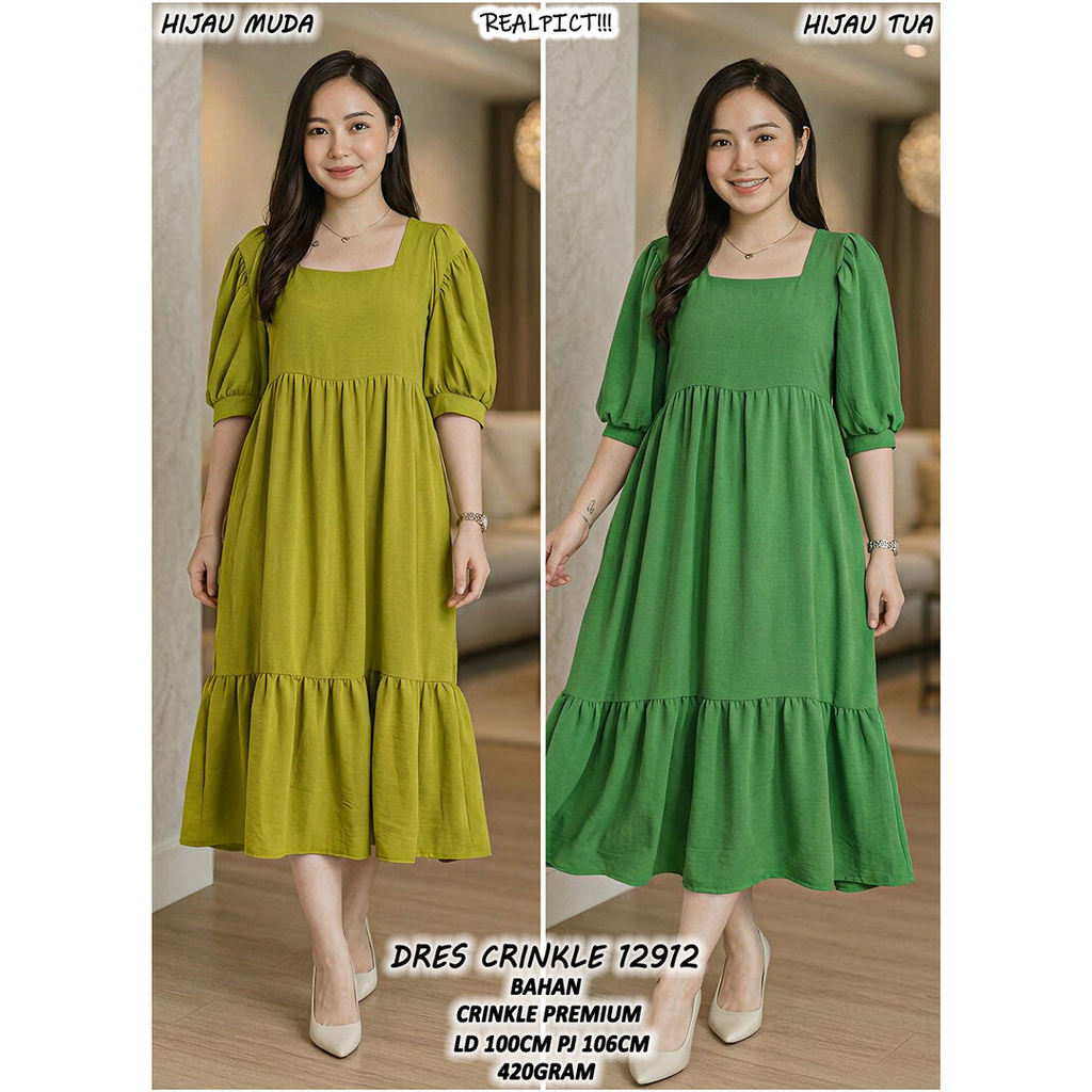 DRES CRINKLE 12912 (READY STOK)