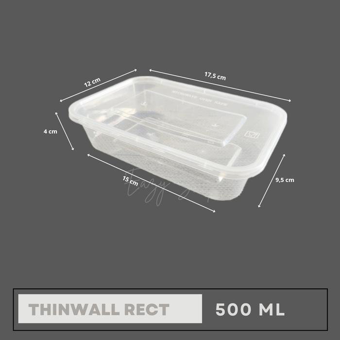 Kotak Makan Thinwall 500 ml Persegi