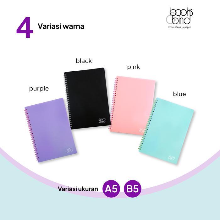 Promo! Books&Bind Soft Spiral Notebook Pp A5 Pink