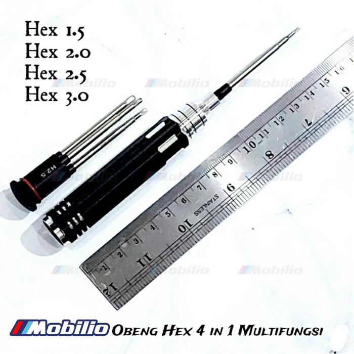 DISKON OBENG HEX SET 4 IN 1 SCREW DRIVER MAGNET BITS RC TOOLS