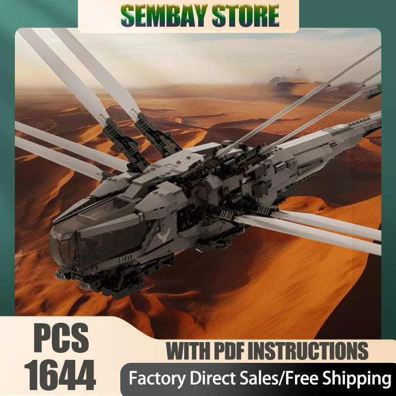 Fighter Model Moc Building Bricks Modular Dune Atreides Royal Ornithopter Technology Blocks