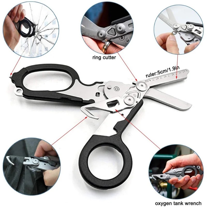 . Folding Multifunctional Scissors Medical Paramedic -