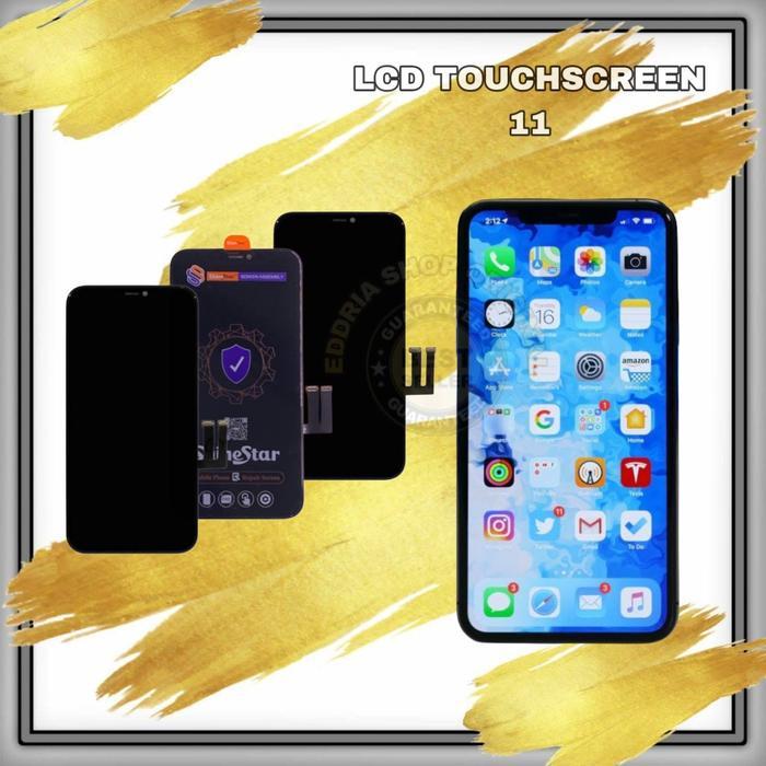 lcd touchscreen 11 black original baru *