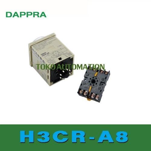 DISKON SOLID STATE TIMER H3CR-A8 H3CR A8 H3CR - A8 220VAC DAN SOCKET PE56