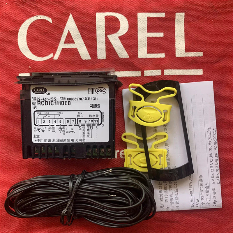 CAREL RCDIC1H0E0 TEMPERATURE CONTROLLER WITH SENSOR NEW ORIGINAL