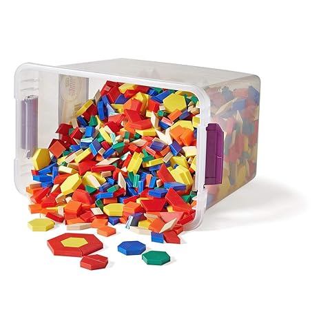 hand2mind Plastic Pattern Blocks for Kids,