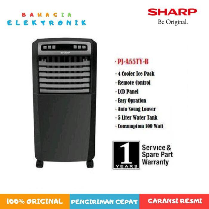 Sharp Air Cooler PJ-A55TYW - Putih-hitam