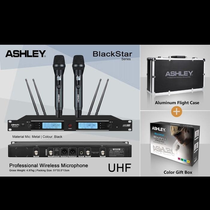 Mic Wireless Ashley Black Star Microphone