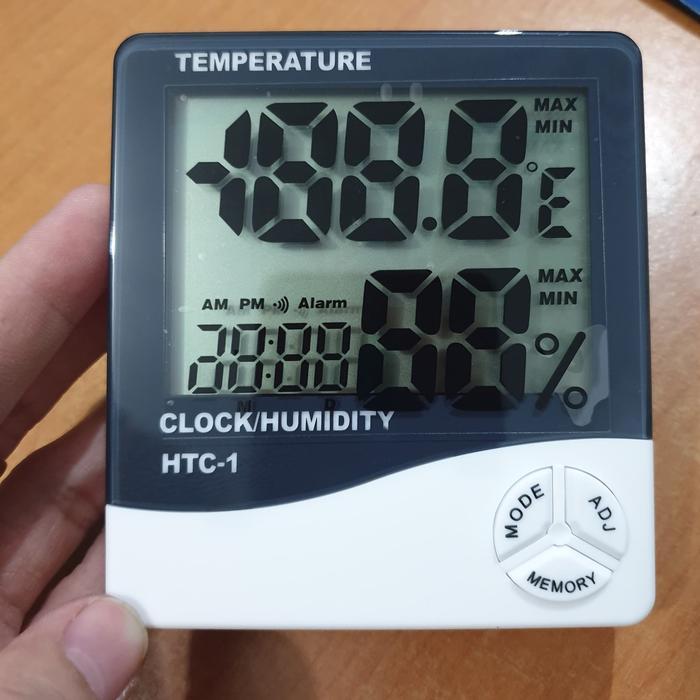 termometer ruangan digital lcd / hygrometer thermometer HTC-1