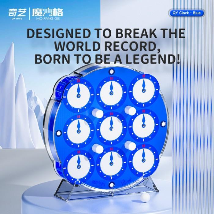 ` Cube Clock 4x4 Qiyi Clock Magnetic Blue Original