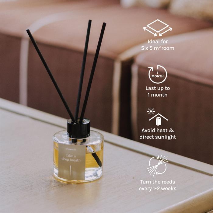 Take a deep breath Jasmine & Bergamot Aroomatic Reed Diffuser 100ml