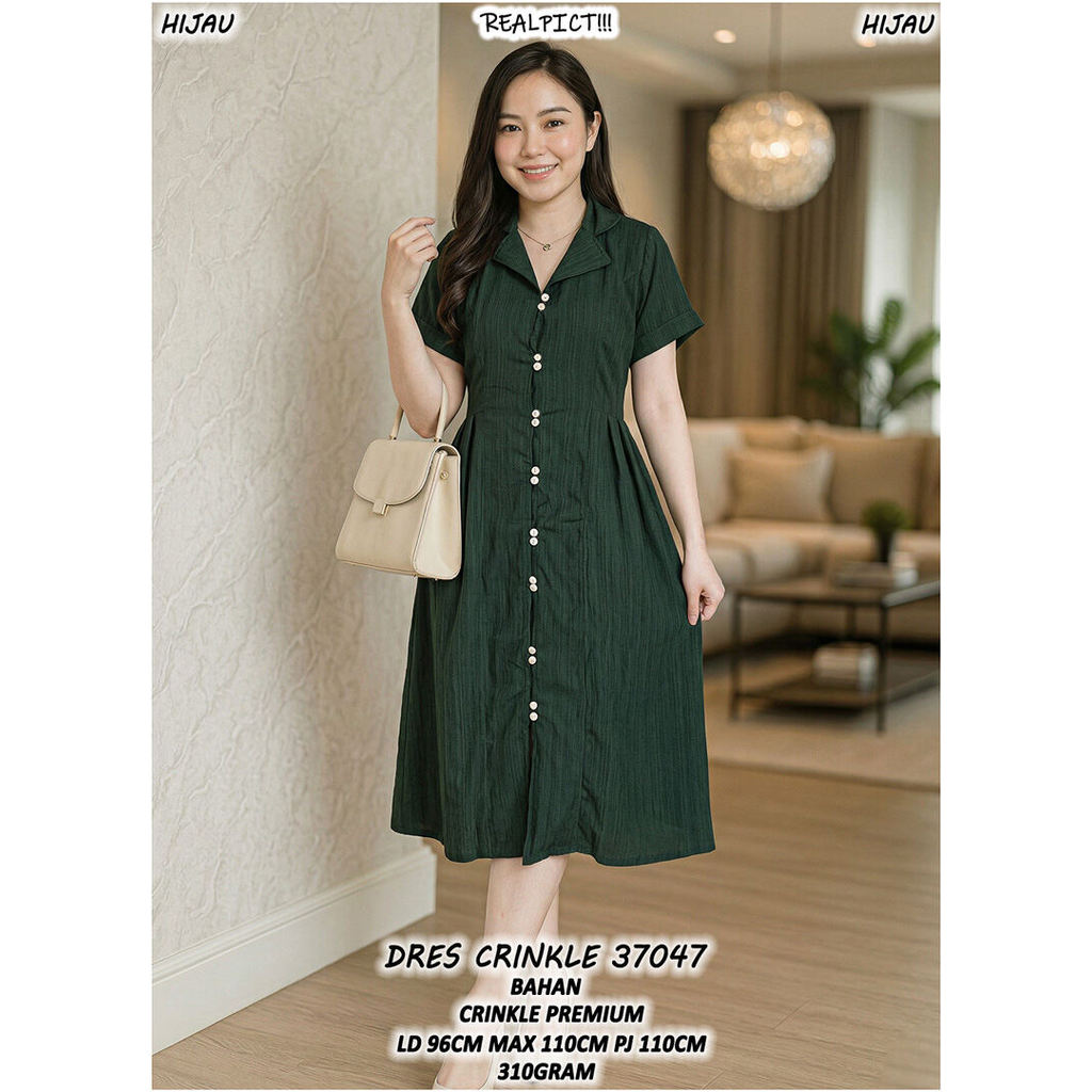 DRES CRINKLE 37047 (READY STOK)