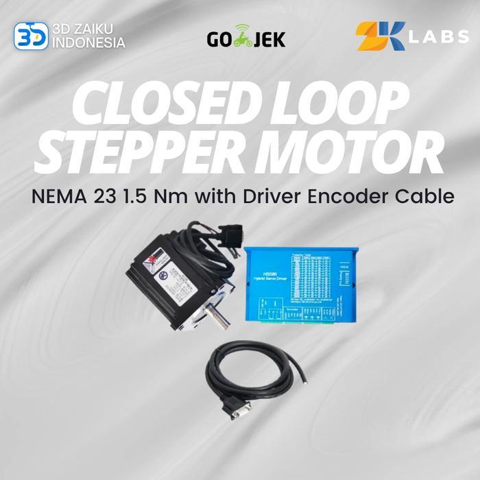 ` Closed Loop Stepper Motor NEMA 23 1.5 Nm with Driver Encoder Cable