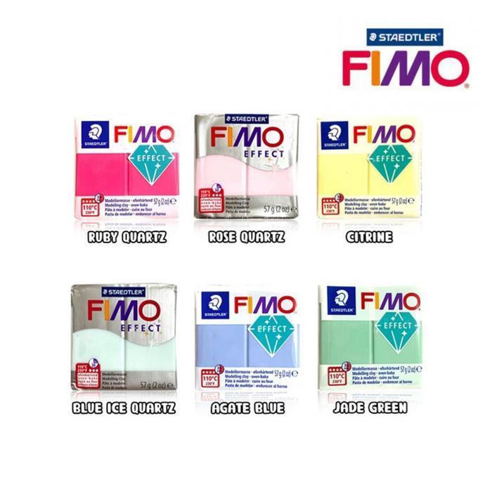 ` fimo effect gemstone efek batu polymer clay bahan clay