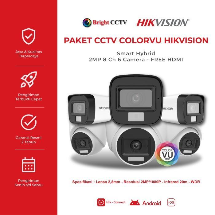 Paket Cctv 6 Camera Fullset Hikvision 1080P