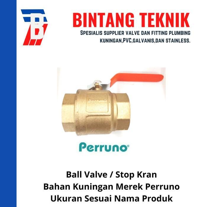 Ball Valve 1" inch Kuningan Perruno