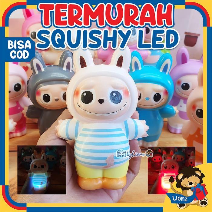 Terbaru Mainan Squishy Labubu Led
