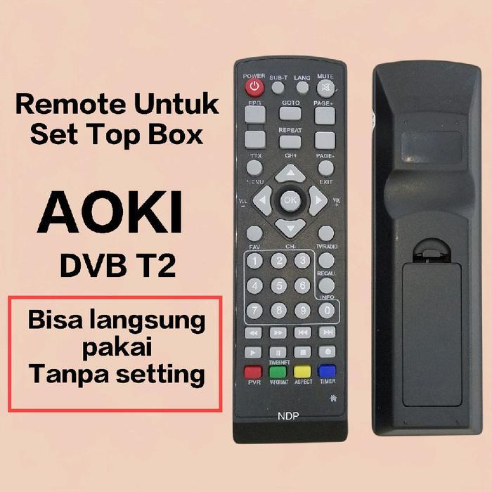 Remot Set Top Box AOKI / Remote STB Tanpa Setting