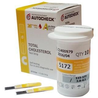 AUTOCHECK TOTAL CHOLESTEROL TEST STRIP - KUNING
