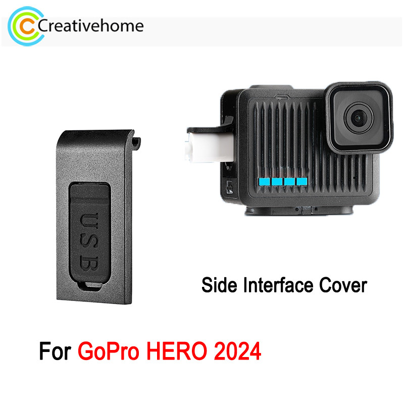 Side Interface Cover For GoPro HERO 2024 Action Camera Plastic Battery Charging Interface Side Cover
