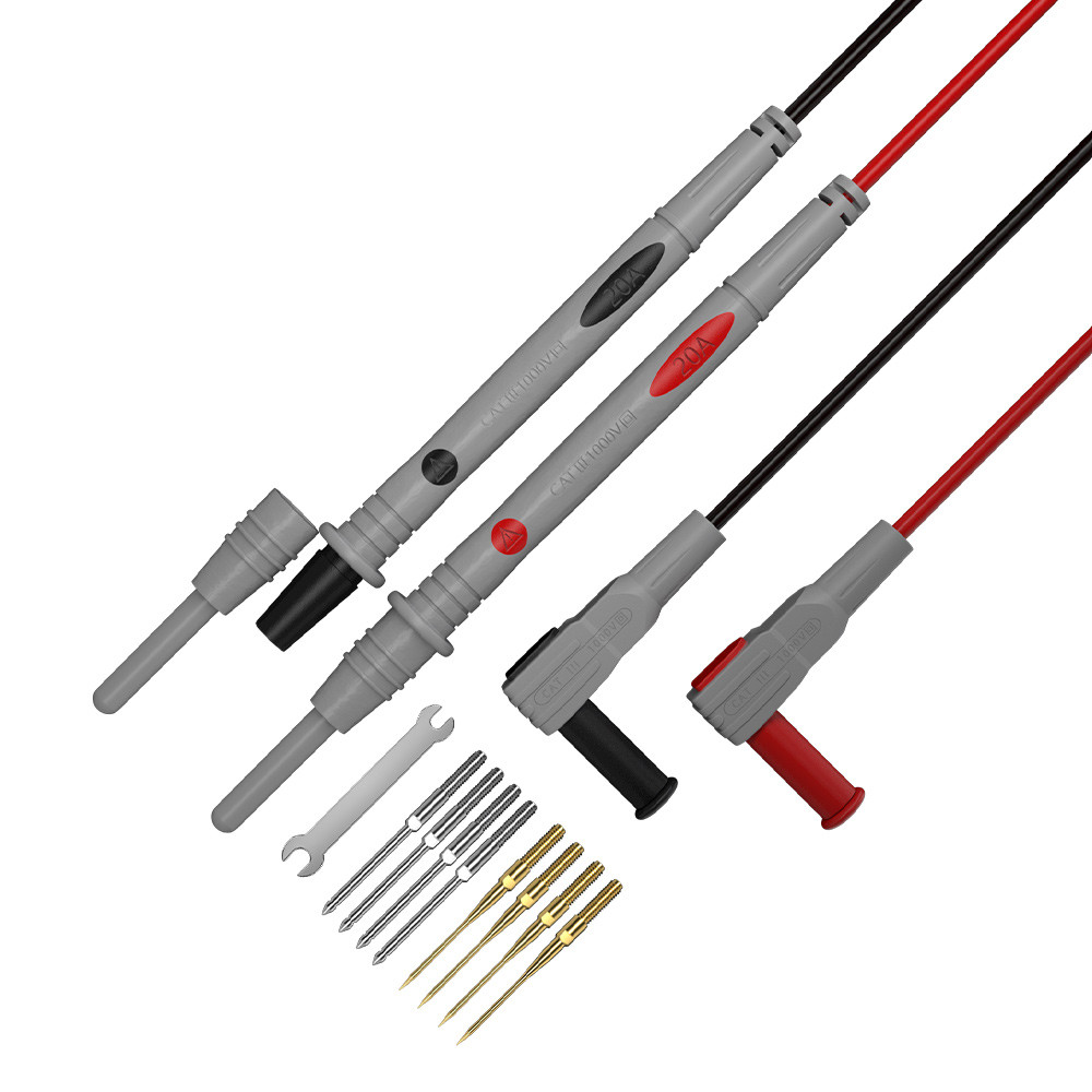 Multifunctional and replaceable multimeter test lead wire with 8 1MM/2MM test needles, multimeter