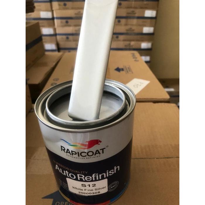 S12-White Fine Silver 1L Rapicoat Polyurethane