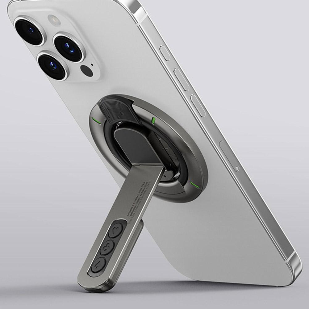 Dual-Sided Magnetic Portable Multi-Function Phone Ring Holder 360 Rotating Desktop Stand Compatible