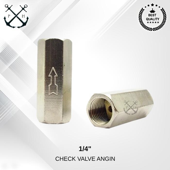 Check Valve Angin Drat 1/4 Hexagonal