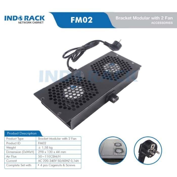 FM02 - Bracket Modular with 2 Fan - INDORACK