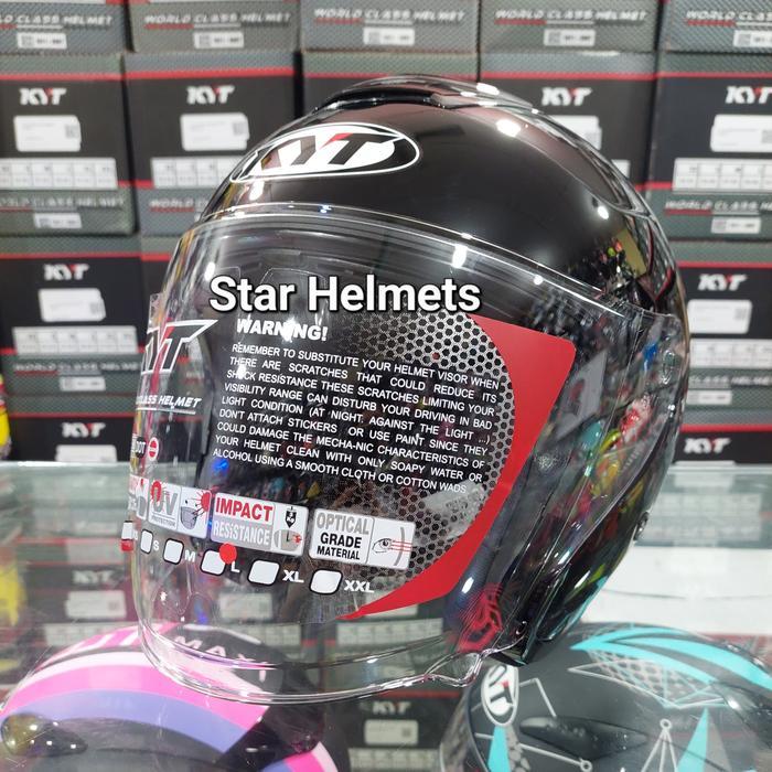 Helm Kyt Kyoto R Solid Black Glossy
