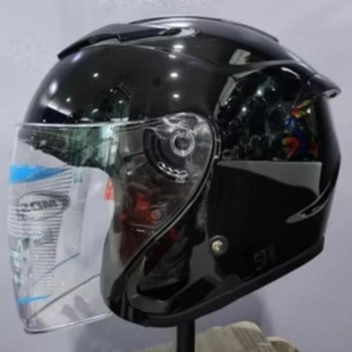 Mds Helm Voltus Solid / Black Glossy / Motor Original Half Face