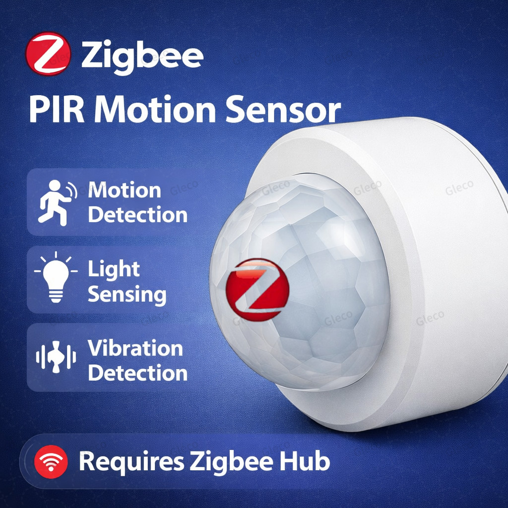 Zigbee Mini PIR Motion Sensor Option Bright Light Vibration Detector Passive Infrared Security
