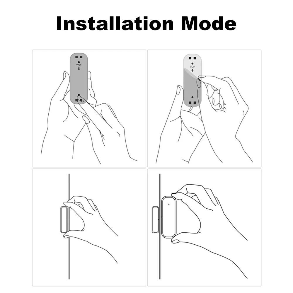 Security Protection Zigbee Door Sensor Open Closed Status Contact Detection Open Closed Detector