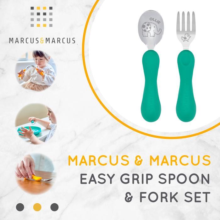 readyy M&M Easy Grip Spoon & Fork Set - Green