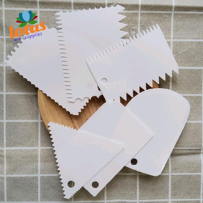 Scraper Texturing Multifunction Plastic Set 6 Alat Membentuk Texture