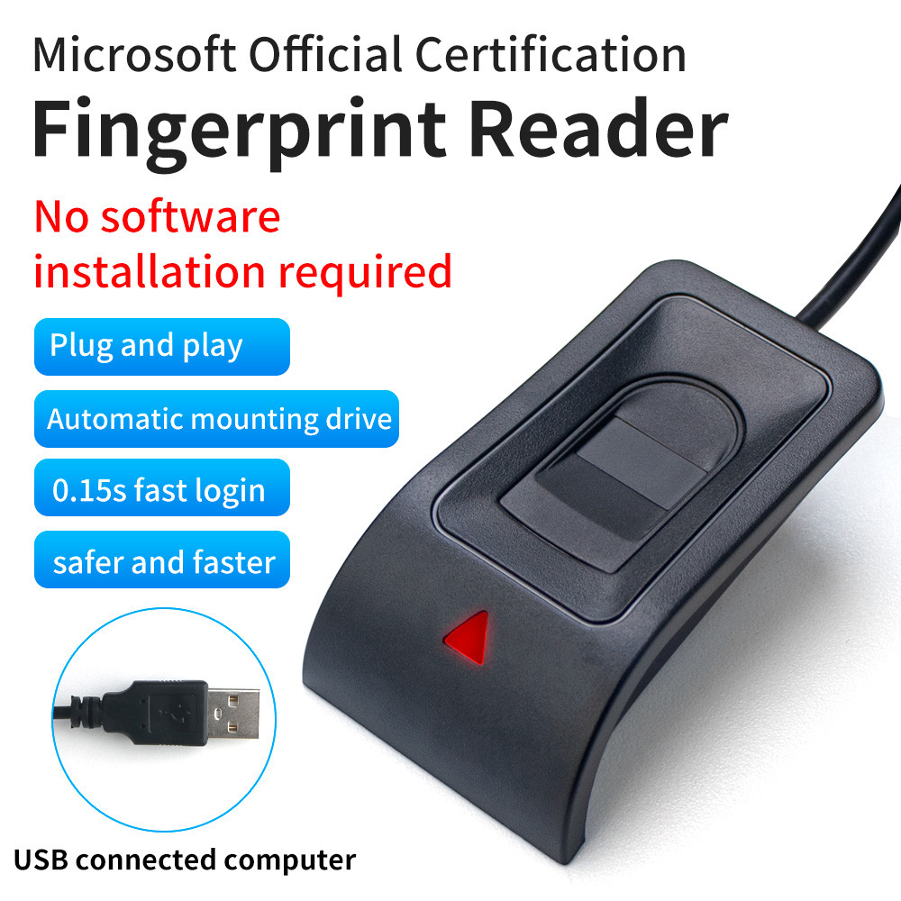 Biometric Fingerprint Login USB Reader Scanner Module Device For Windows 10 11 Hello Biometrics