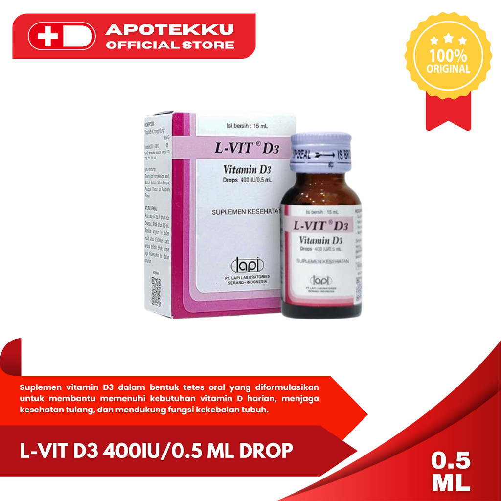 L-VIT D3 400IU/0.5 ML DROP 15 ML