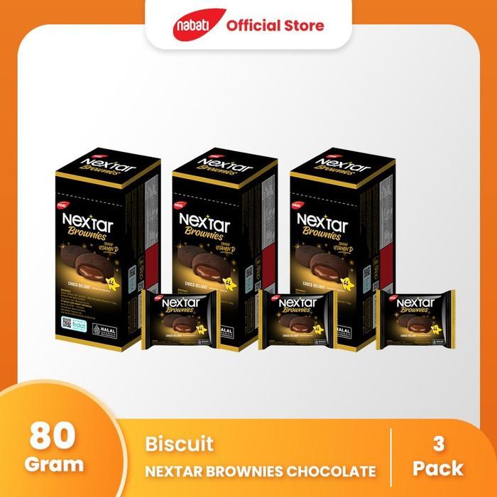 [Bundle Pack Isi 3] Nextar Brownies Chocolate 80gr