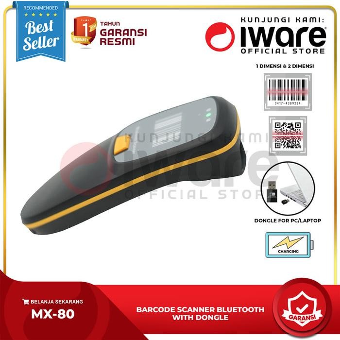 cpbg- Bacode Scanner Laser 2D Wireless Iware Mx-80 Bluetooth Mini Portable