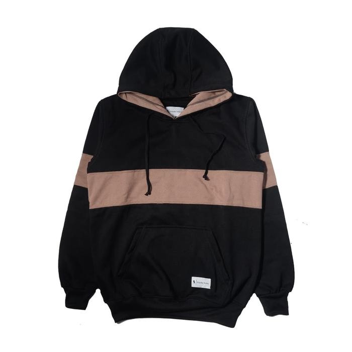 Pullover Hoodie Twotone Hitam x Mocca