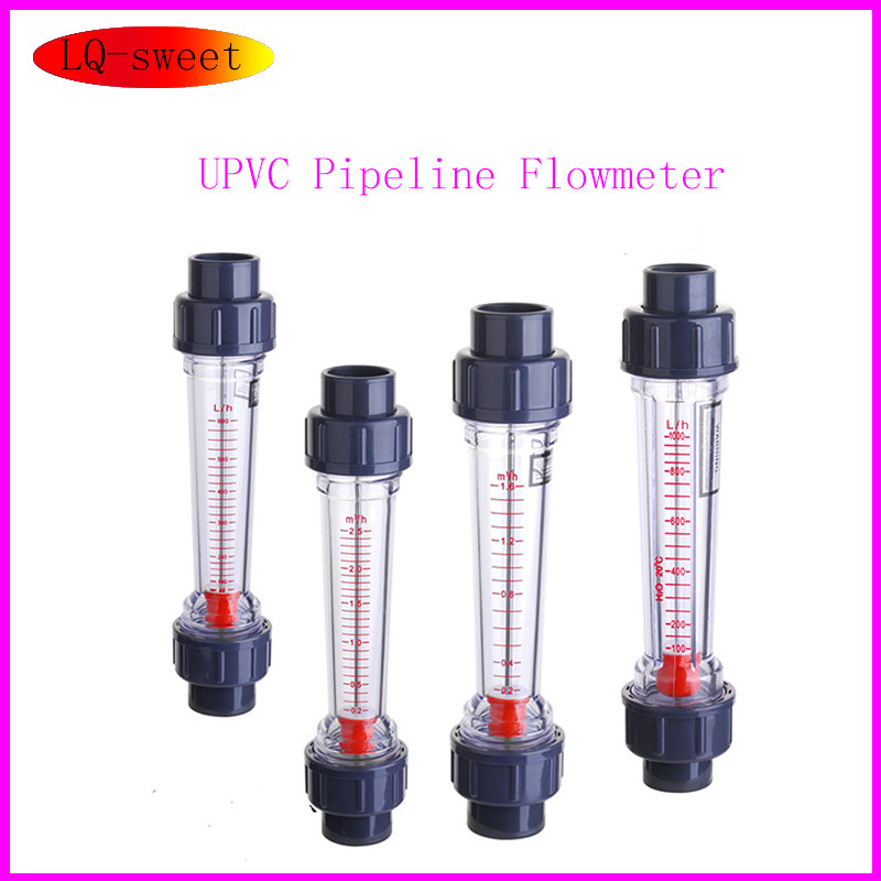 Plastic Float Flowmeter Liquid Water Flow Meter Rotameter Rotermeter UPVC Pipeline Flowmeter 1 Pcs