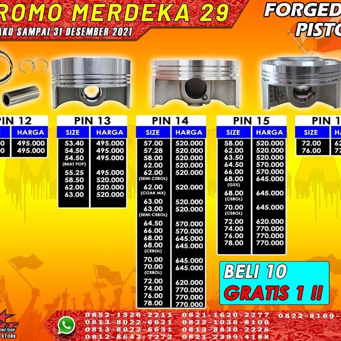 Piston Brt Forged Plus Ring Komplit